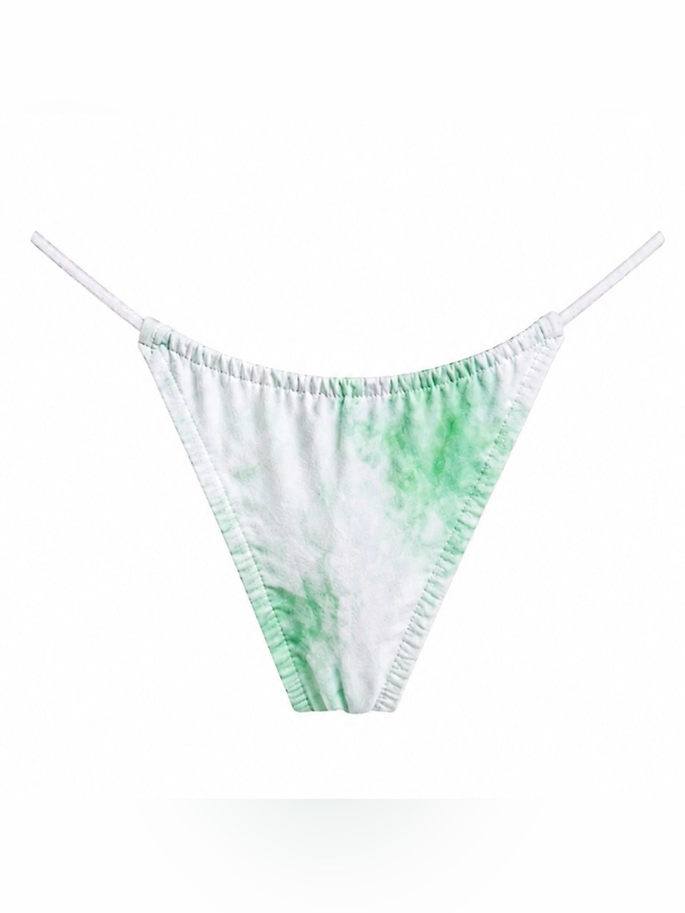 NWT Good American Green Marble001 Matte Tiny Ties Bikini Bottom Sz 3 MSRP $49